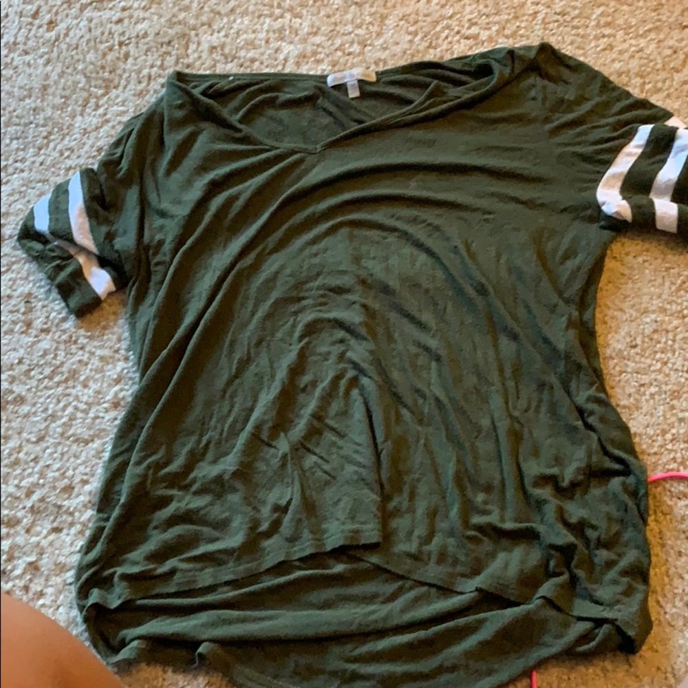 Olive green jersey shirt Charlotte Russe